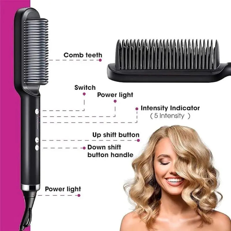 5 in 1 Bivolt Soothing Brush-Alisa, Hydrate, Shape, Ale and Anti-Frizz